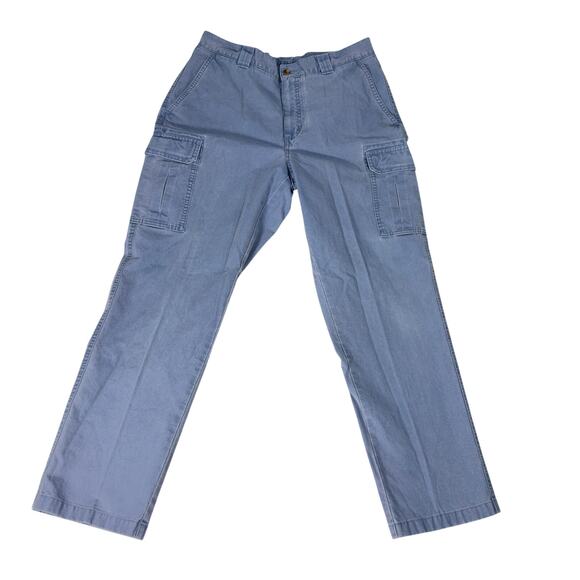 L.L. Bean Classic Fit Chino Cargo Pant W33 L30 Item 301315 Blue Tropic Weight - Picture 1 of 13